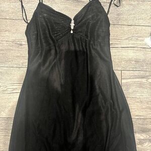 JUMP Womens Black Prom Wedding Guest Sweet‎ 16 Long Maxi Dress Size 5/6 Diamonds